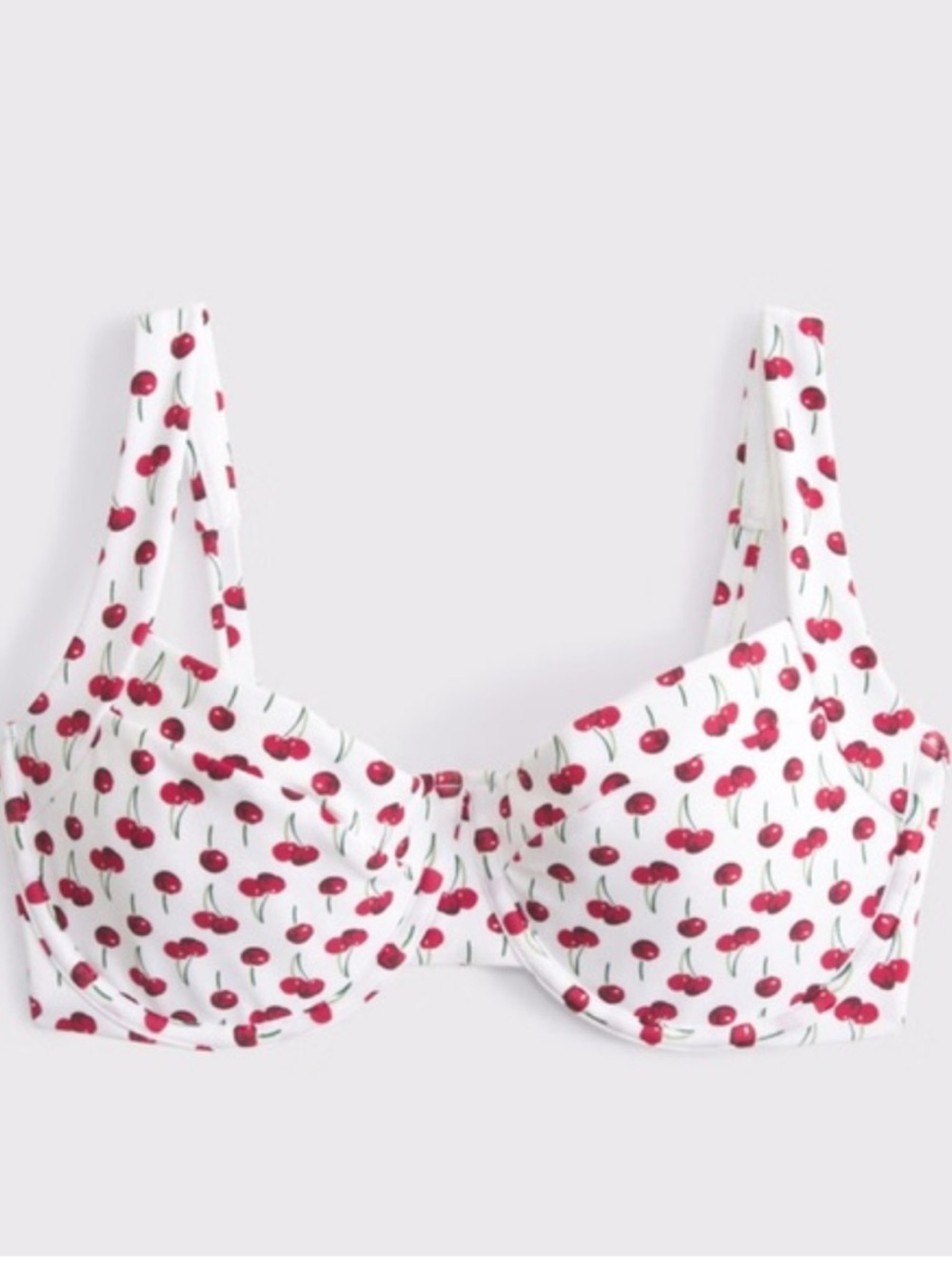 Abercrombie White Cherry Print Underwire bikini top - Women
